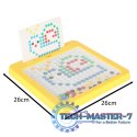 Tablica magnetyczna montessori mozaika kolorowe kropki żółta 26 x 26 cm
