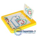 Tablica magnetyczna montessori mozaika kolorowe kropki żółta 26 x 26 cm