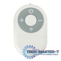 Wentylator biurkowy wiatrak stojący bezprzewodowy USB na pilot z lampką 4 poziomy mocy 18cm biały