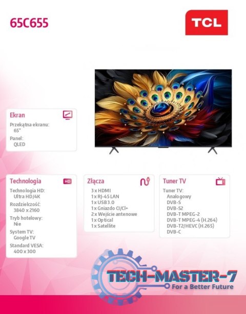 Telewizor QLED 65 cali 65C655 Telewizor QLED 65 cali 65C655