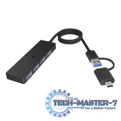 Hub IB-HUB1424-C3 4-Port USB Typ-A, złącze Typ-C/A