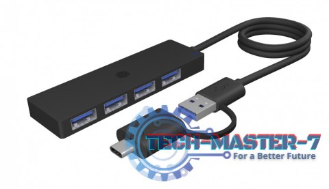 Hub IB-HUB1424-C3 4-Port USB Typ-A, złącze Typ-C/A Hub IB-HUB1424-C3 4-Port USB Typ-A, złącze Typ-C/A