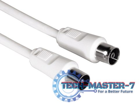 Kabel antenowy 75db 5m Biały