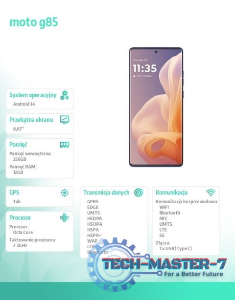 Smartfon moto g85 5G 12/256 GB surf the web Smartfon moto g85 5G 12/256 GB surf the web