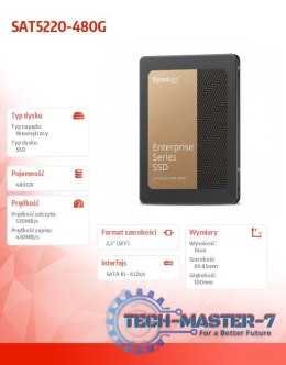 Dysk SSD 2,5 cala SATA 6Gb/s 480GB 7mm SAT5220-480G