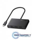 Hub 4w1 10Gbps USB-C Czarny