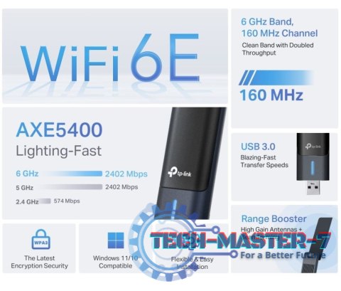Karta sieciowa USB Archer TXE70UH AXE5400 Karta sieciowa USB Archer TXE70UH AXE5400
