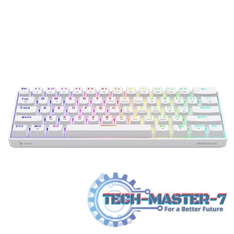 Klawiatura mechaniczna Whiteout X2, Blue Outemu, Hot Swap Klawiatura mechaniczna Whiteout X2, Blue Outemu, Hot Swap