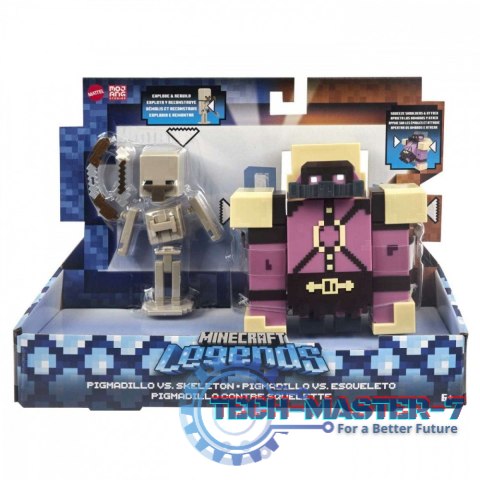 Zestaw figurek Minecraft Legends Pigmadillo vs Skeleton