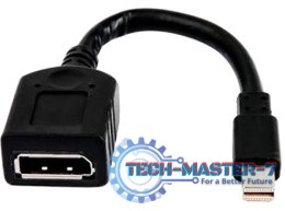 Adapter HP DisplayPort (gniazdo) - mini DisplayPort (wtyk) Displayport - mini Displayport 2MY05AA