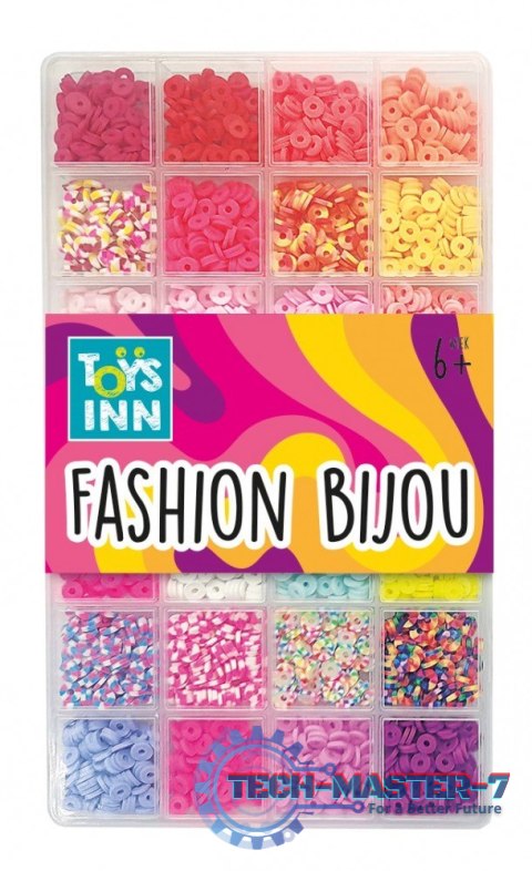 Koraliki Clay Beads mix kolorów różowe