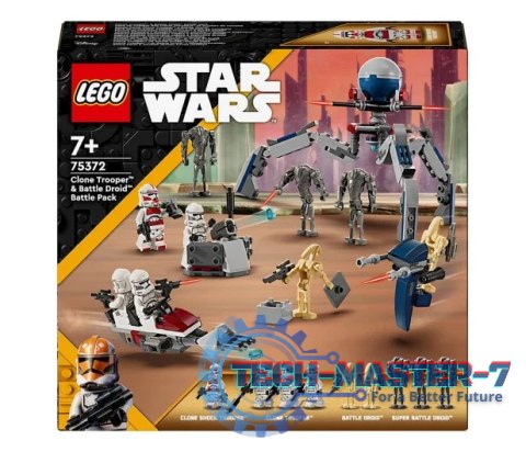 LEGO 75372 Star Wars - Zestaw bitewny z żołnierzem armii klonów i droidem bojowym LEGO 75372 Star Wars - Zestaw bitewny z żołnierzem armii klonów i droidem bojowym