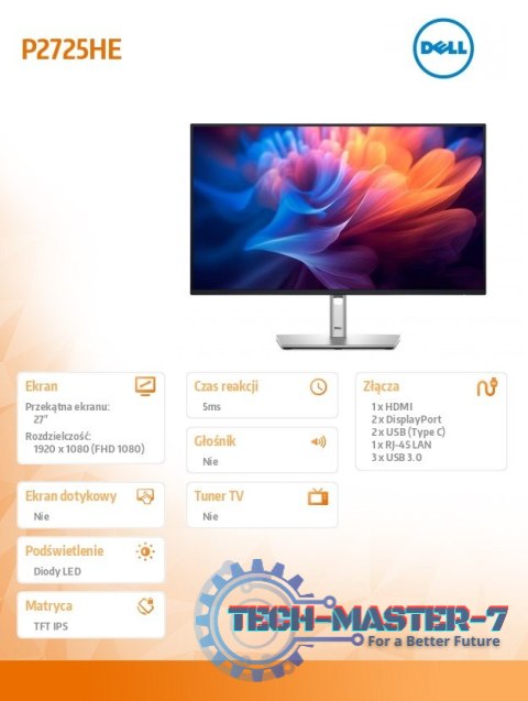 Monitor 27 caliP2725HE IPS LED Full HD(1920x1080)/16:9/HDMI/DP/USB-C/USB/RJ45/5Y Monitor 27 caliP2725HE IPS LED Full HD(1920x1080)/16:9/HDMI/DP/USB-C/USB/RJ45/5Y