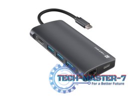 Multiport Adapter Fowler 2 V2 USB-C->HUB USB 3.0 3X, HDMI4K