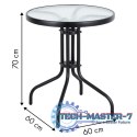 Stolik ogrodowy 60 cm szkło hartowane stół na ogród taras balkon MultiGarden MULTI GARDEN