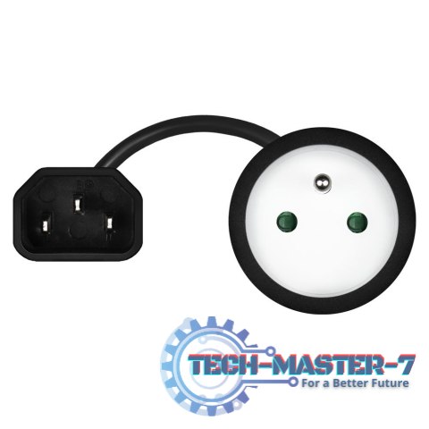 Adapter zasilania IEC C14 - CEE 7/5 (E) 15 cm SAVIO CL-180 Adapter zasilania IEC C14 - CEE 7/5 (E) 15 cm SAVIO CL-180