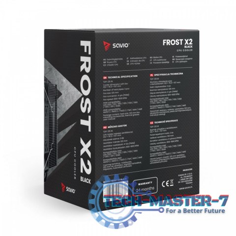 Chłodzenie procesora CPU Frost Black X2 Chłodzenie procesora CPU Frost Black X2