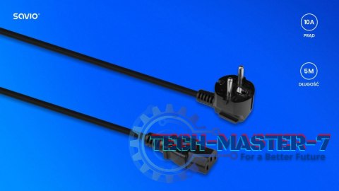 Kabel zasilający CEE 7/7 (E/F) - IEC C13, 5m, CL-181 Kabel zasilający CEE 7/7 (E/F) - IEC C13, 5m, CL-181