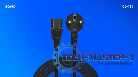 Kabel zasilający CEE 7/7 (E/F) - IEC C13, 5m, CL-181 Kabel zasilający CEE 7/7 (E/F) - IEC C13, 5m, CL-181