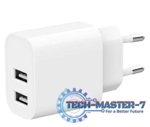Ładowarka USB-Ax2 2.4A biała