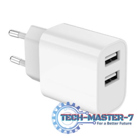 Ładowarka USB-Ax2 2.4A biała Ładowarka USB-Ax2 2.4A biała
