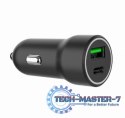 Ładowarka samochodowa USB-A/USB-C 20W PD czarna