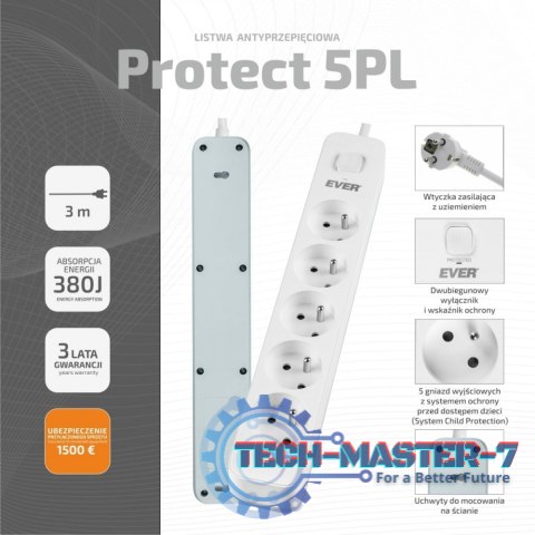 Listwa zasilająca PROTECT 5PL 3M T/LZ12-PRO030/0000 Listwa zasilająca PROTECT 5PL 3M T/LZ12-PRO030/0000