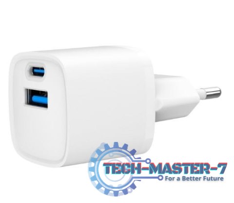 Mini-ładowarka USB-A USB-C 20W PD QC3.0 biała