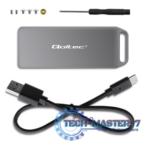 Mini obudowa na dysk M.2 SSD | NVMe | PCIe | USB3.1 | Super speed10Gb/s | 2TB | Srebrna Mini obudowa na dysk M.2 SSD | NVMe | PCIe | USB3.1 | Super speed10Gb/s | 2TB | Srebrna