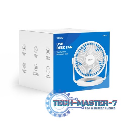 Wentylator biurkowy USB AD-01 White Wentylator biurkowy USB AD-01 White