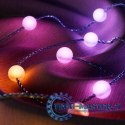 Inteligentne lampki dekoracyjne Strings USB-C (Candies) 200 LED RGB, perły, zielony przewód, 12 m