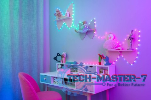 Inteligentne lampki dekoracyjne Strings USB-C (Candies) 200 LED RGB, serca, zielony przewód, 12 m Inteligentne lampki dekoracyjne Strings USB-C (Candies) 200 LED RGB, serca, zielony przewód, 12 m