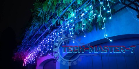 Inteligentne lampki sople Icicle 190 RGBW LED, 5x0,5 m, IP44, przezroczysty przewód Inteligentne lampki sople Icicle 190 RGBW LED, 5x0,5 m, IP44, przezroczysty przewód