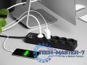 Listwa zasilająca PowerGuard PRO 1.8m (5 gniazd, 1 włącznik) czarna