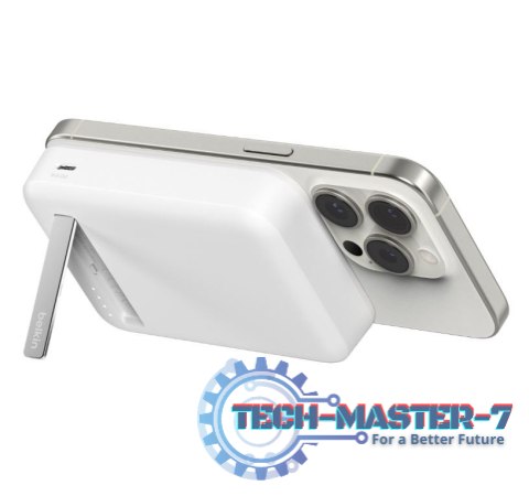 Powerbank ze standem 10000mAh Qi2 MagSafe Biały Powerbank ze standem 10000mAh Qi2 MagSafe Biały