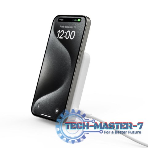 Powerbank ze standem 8000mAh Qi2 MagSafe Biały Powerbank ze standem 8000mAh Qi2 MagSafe Biały