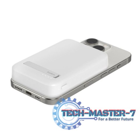 Powerbank ze standem 8000mAh Qi2 MagSafe Biały Powerbank ze standem 8000mAh Qi2 MagSafe Biały