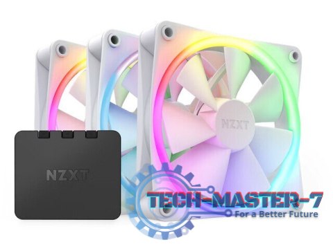 Zestaw 3 Wentylatory NZXT F120 RGB Kontroler Biały Zestaw 3 Wentylatory NZXT F120 RGB Kontroler Biały