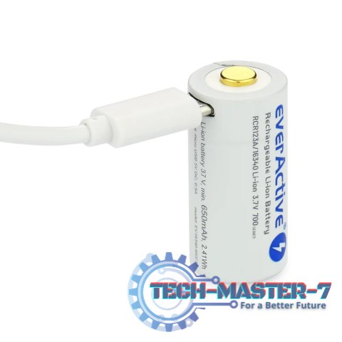 Akumulator 16340 3,7V Li-ion 700 mAh micro USB Akumulator 16340 3,7V Li-ion 700 mAh micro USB