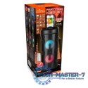 Głośnik PARTYBOX KEG BT MT3165 V2.0 Karaoke/Bluetooth 5.0+EDR/FM/MP3/MicroSD/USB/Equalizer/AUX/Jack 6.3/Pilot/Pasek/USB-C/LED/RM