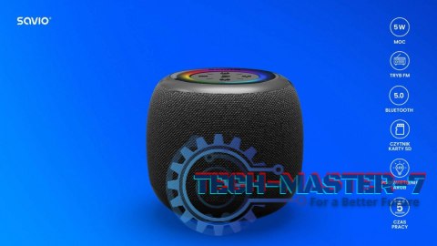 Głośnik bezprzewodowy Bluetooth 5W, BS-041, Czarny Głośnik bezprzewodowy Bluetooth 5W, BS-041, Czarny