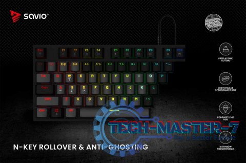 Klawiatura mechaniczna RGB Tempest X2 Outemu Blue Klawiatura mechaniczna RGB Tempest X2 Outemu Blue