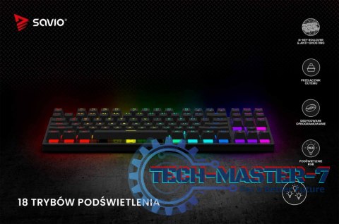 Klawiatura mechaniczna RGB Tempest X2 Outemu Blue Klawiatura mechaniczna RGB Tempest X2 Outemu Blue