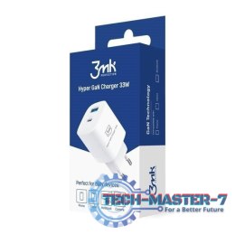 Ładowarka sieciowa 33W 1xUSB-C + 1xUSB-A GaN PD