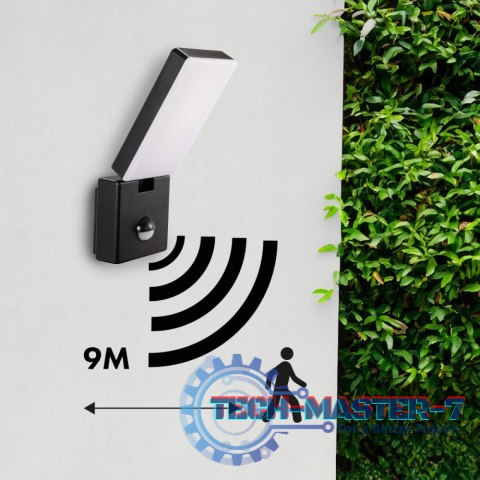 Lampa LED z czujnikiem ruchu MCE516 B 10W IP65 Lampa LED z czujnikiem ruchu MCE516 B 10W IP65