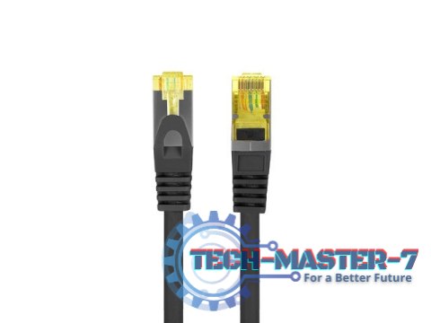 Patchcord kat.6 S/FTP 5M czarny PCF6A-10CU-0500-BK