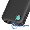 Powerbank 10000mAh 20W zwijany kabel USB-C fast charge Czarny