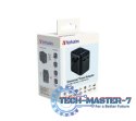 Adapter podróżny UTA-02 49544 180 krajów, ładowarka 20 W, QC 3.0. 1x USB-C, 1x USB-A