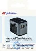 Adapter podróżny UTA-03 49545 180 krajów, ładowarka PD 30W, QC 3.0 3x USB-C , 2x USB-A