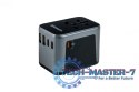 Adapter podróżny UTA-03 49545 180 krajów, ładowarka PD 30W, QC 3.0 3x USB-C , 2x USB-A